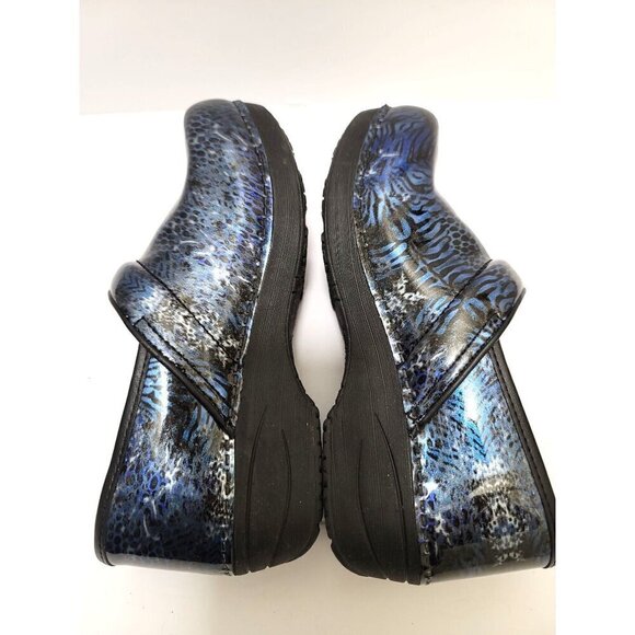 Dansko XP 2.0 Women's Clogs Size 38 Blue & Black Metallic Slip-Resistant us 7.5 - Picture 6 of 11